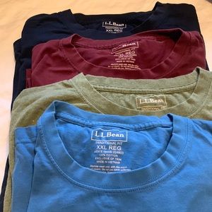 Bundle of four LLBean long-sleeved t-shirts